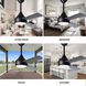 Atlas Donaire 52 inch Matte Black with Silver Blades Indoor/Outdoor Ceiling Fan, 316 Marine Grade Stainless Steel