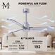 Atlas Alessandra 42 inch Brushed Nickel Indoor/Outdoor Ceiling Fan