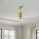 Atlas Patricia-5 42 inch Brushed Brass with Matte White Blades Ceiling Fan
