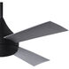 Atlas Donaire 52 inch Matte Black with Silver Blades Indoor/Outdoor Ceiling Fan, 316 Marine Grade Stainless Steel