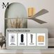 Atlas Irene-3H 52 inch Gray Ash with Light Maple Blades Ceiling Fan