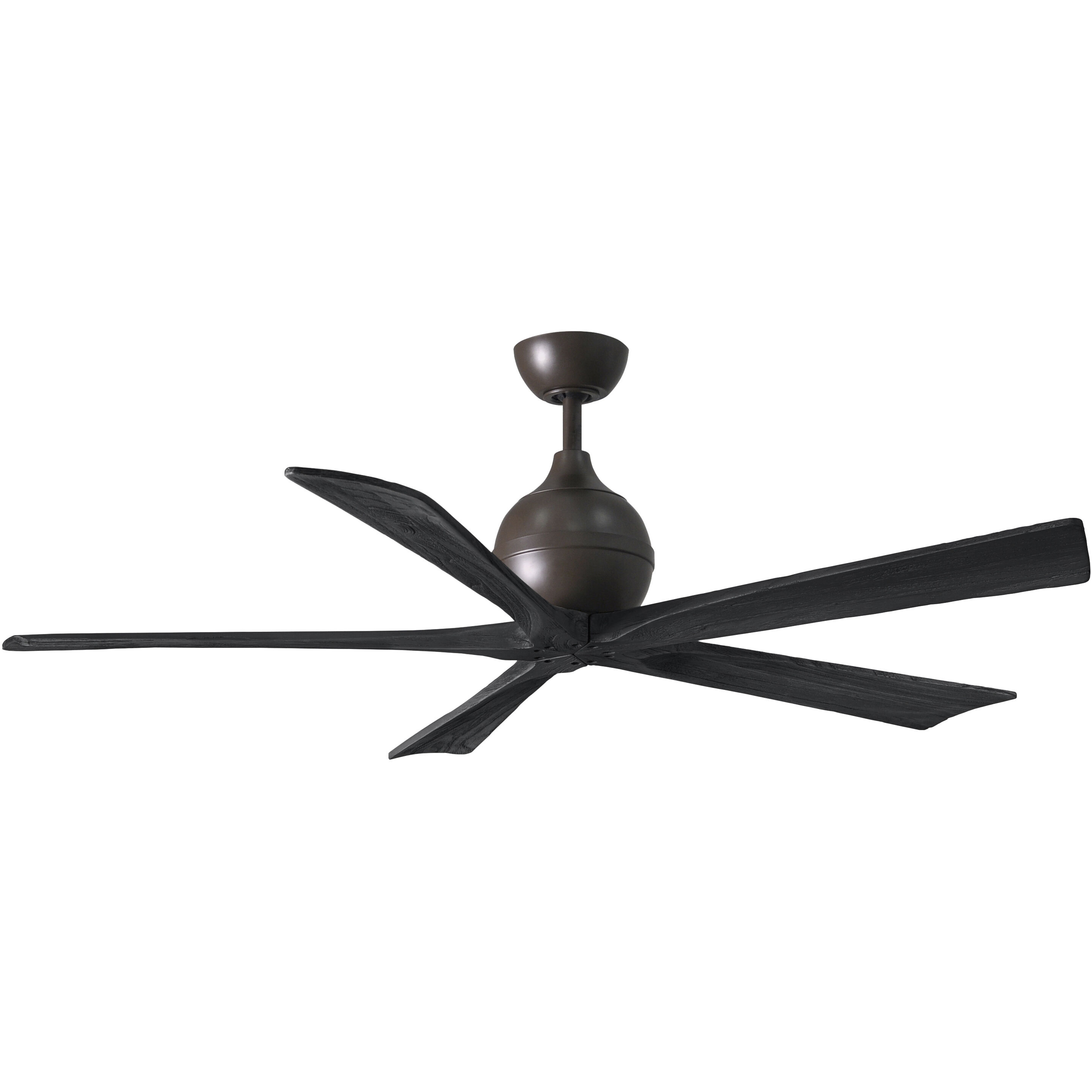 Atlas Irene-5 60 inch Textured Bronze with Matte Black Blades Paddle Fan, Atlas