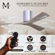 Atlas Irene-3H 72 inch Brushed Nickel with Gray Ash Tone Blades Ceiling Fan