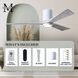 Atlas Irene-3HLK 52 inch Gloss White with Barnwood Tone Blades Ceiling Mount Paddle Fan in Barn Wood, Flush Mounted