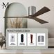 Atlas Irene-3H 72 inch Brushed Pewter with Walnut Tone Blades Ceiling Fan
