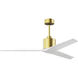 Atlas Mollywood 60 inch Brushed Brass with Matte White Blades Ceiling Fan