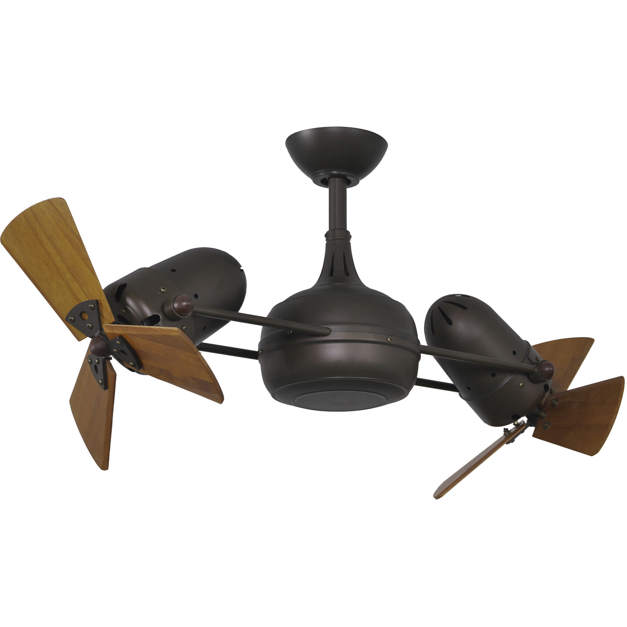 Atlas Dagny 16 inch Textured Bronze with Mahogany Tone Blades Rotational Ceiling Fan, Atlas