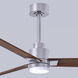 Atlas Alessandra-LK 56 inch Brushed Nickel with Walnut Blades Indoor/Outdoor Ceiling Fan