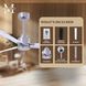 Atlas Alessandra 72 inch Brushed Nickel with Matte White Blades Indoor/Outdoor Ceiling Fan