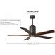 Atlas Patricia-5 52 inch Textured Bronze with Barnwood Tone Blades Ceiling Fan in Barn Wood, Atlas