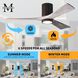 Atlas Irene-3HLK 52 inch Textured Bronze with Barnwood Tone Blades Ceiling Mount Paddle Fan in Barn Wood, Flush Mounted