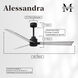 Atlas Alessandra 56 inch Matte Black with Barn Wood Tone Blades Ceiling Fan