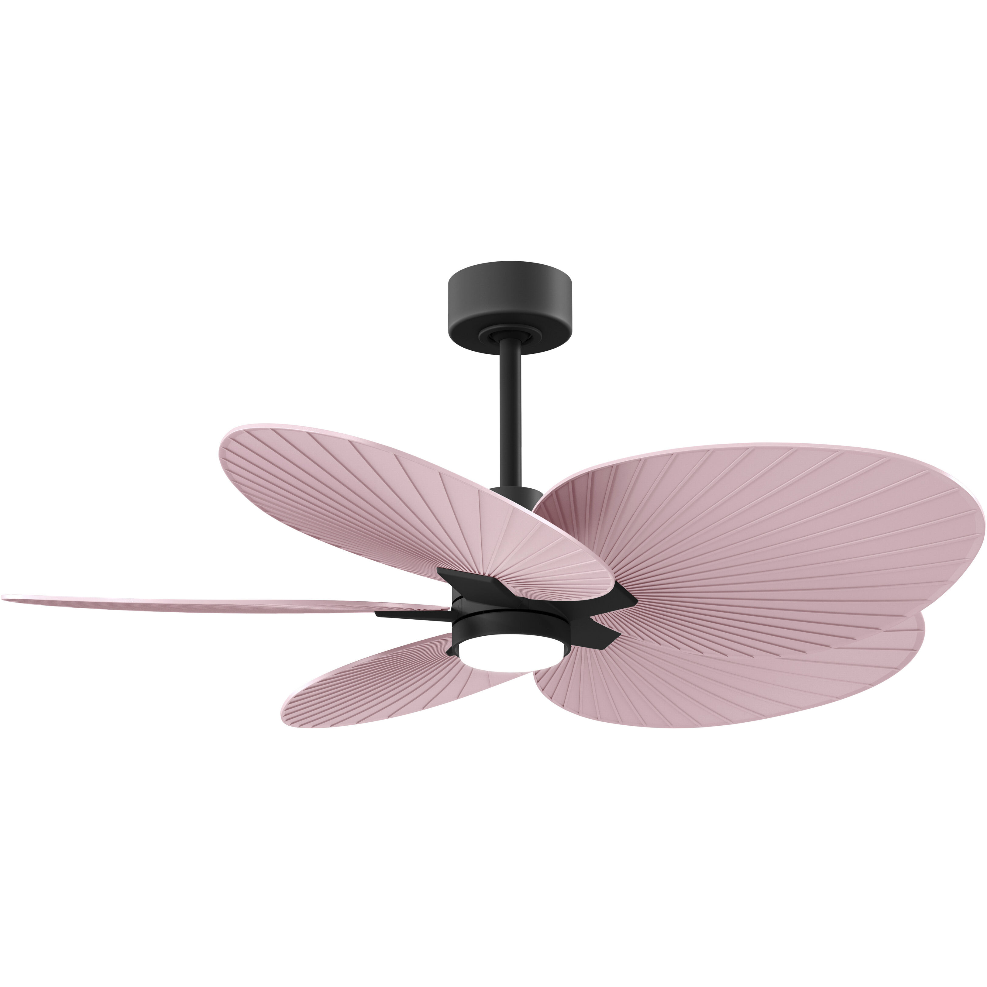 Atlas Alessandra Tropical - LK 48 inch Matte Black with Light Pink Blades Ceiling Fan