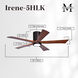 Atlas Irene-5HLK 52 inch Brushed Bronze with Walnut Tone Blades Flush Mount Paddle Fan