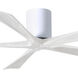 Atlas Irene-5H 60 inch Gloss White with Matte White Blades Ceiling Fan, Flush Mounted