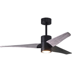 Atlas Super Janet 52 inch Matte Black with Barn Wood Tone Blades Ceiling Fan, Paddle Fan