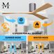 Atlas Irene-3H 72 inch Brushed Pewter with Light Maple Tone Blades Ceiling Fan