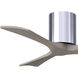 Atlas Irene-3H 42 inch Polished Chrome with Gray Ash Blades Ceiling Fan