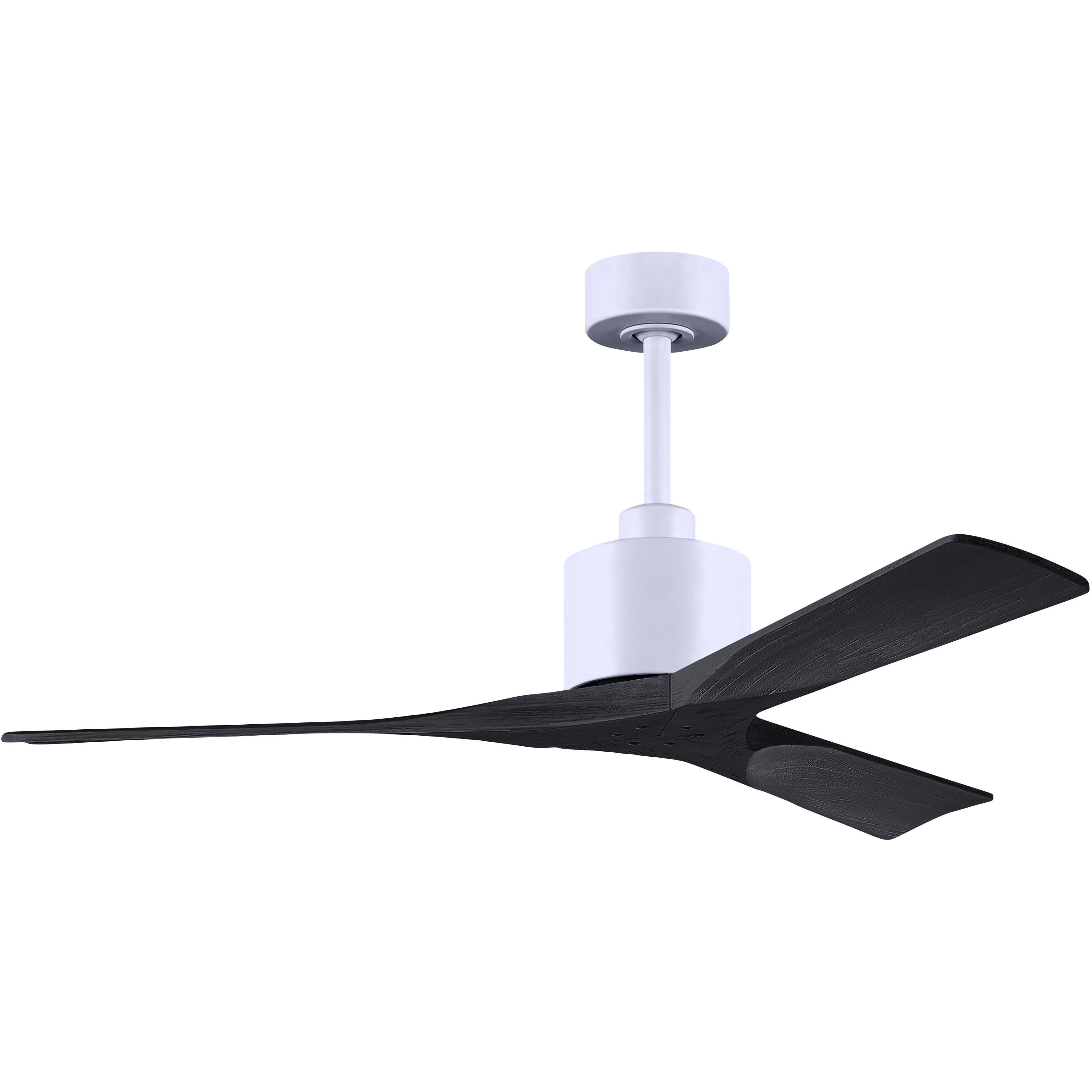 Atlas Nan 52 inch Matte White with Matte Black Blades Ceiling Fan