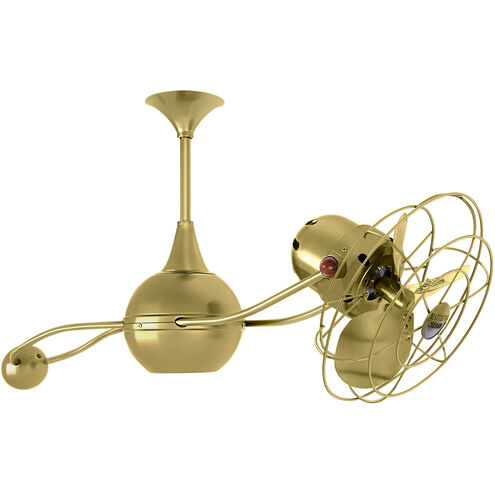 Matthews-Gerbar Brisa 2000 39 inch Brushed Brass Ceiling Fan, Matthews-Gerbar
