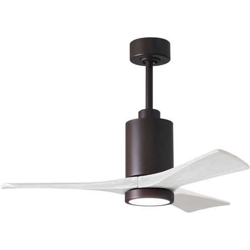 Atlas Patricia-3 42 inch Textured Bronze with Matte White Blades Ceiling Fan, Atlas