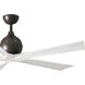 Atlas Irene-5 60 inch Textured Bronze with Matte White Blades Ceiling Fan, Atlas