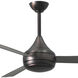 Atlas Donaire 52 inch Brushed Bronze with Silver Tone Blades Outdoor Ceiling Fan, Coastal Wet Rated