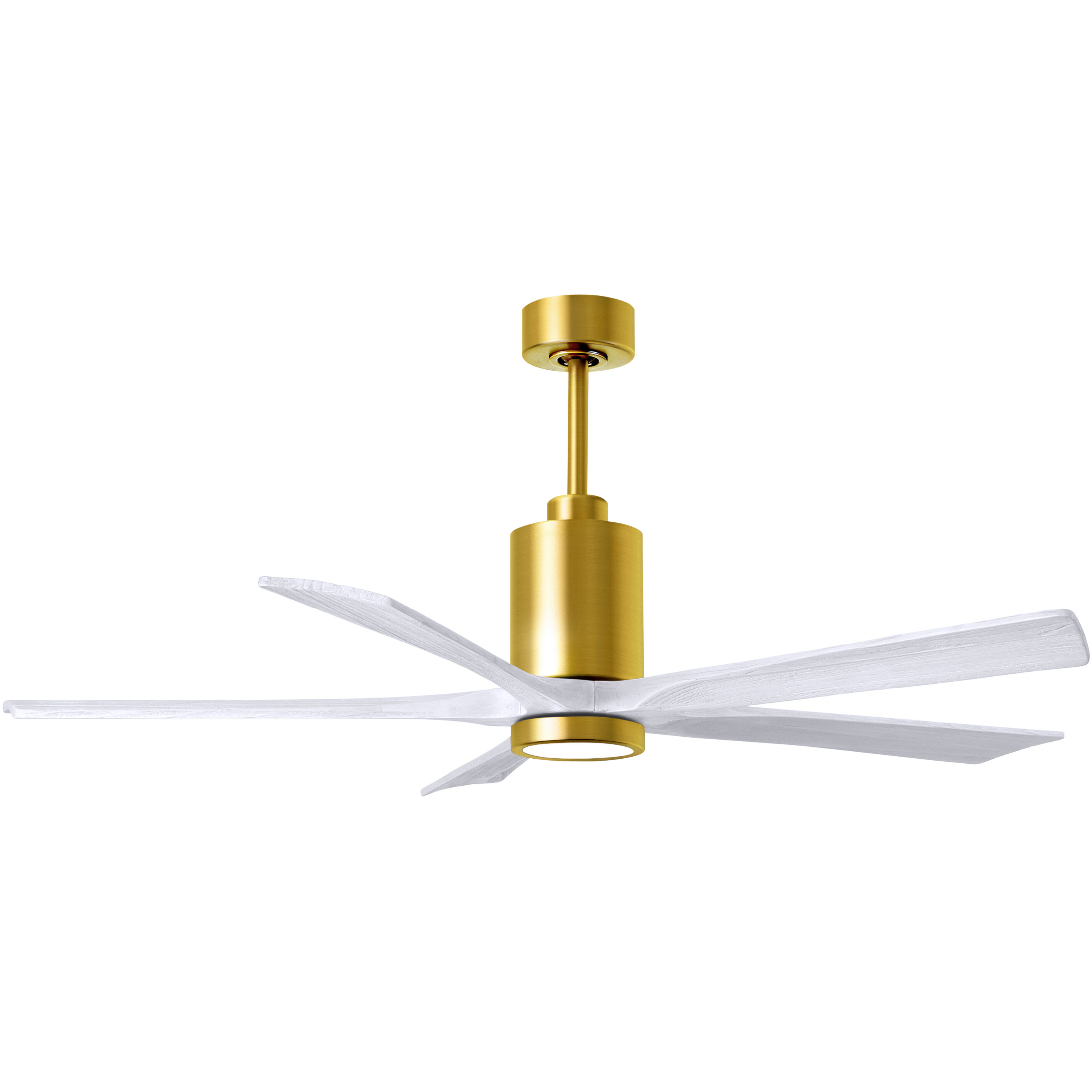 Atlas Patricia-5 60 inch Brushed Brass with Matte White Blades Ceiling Fan