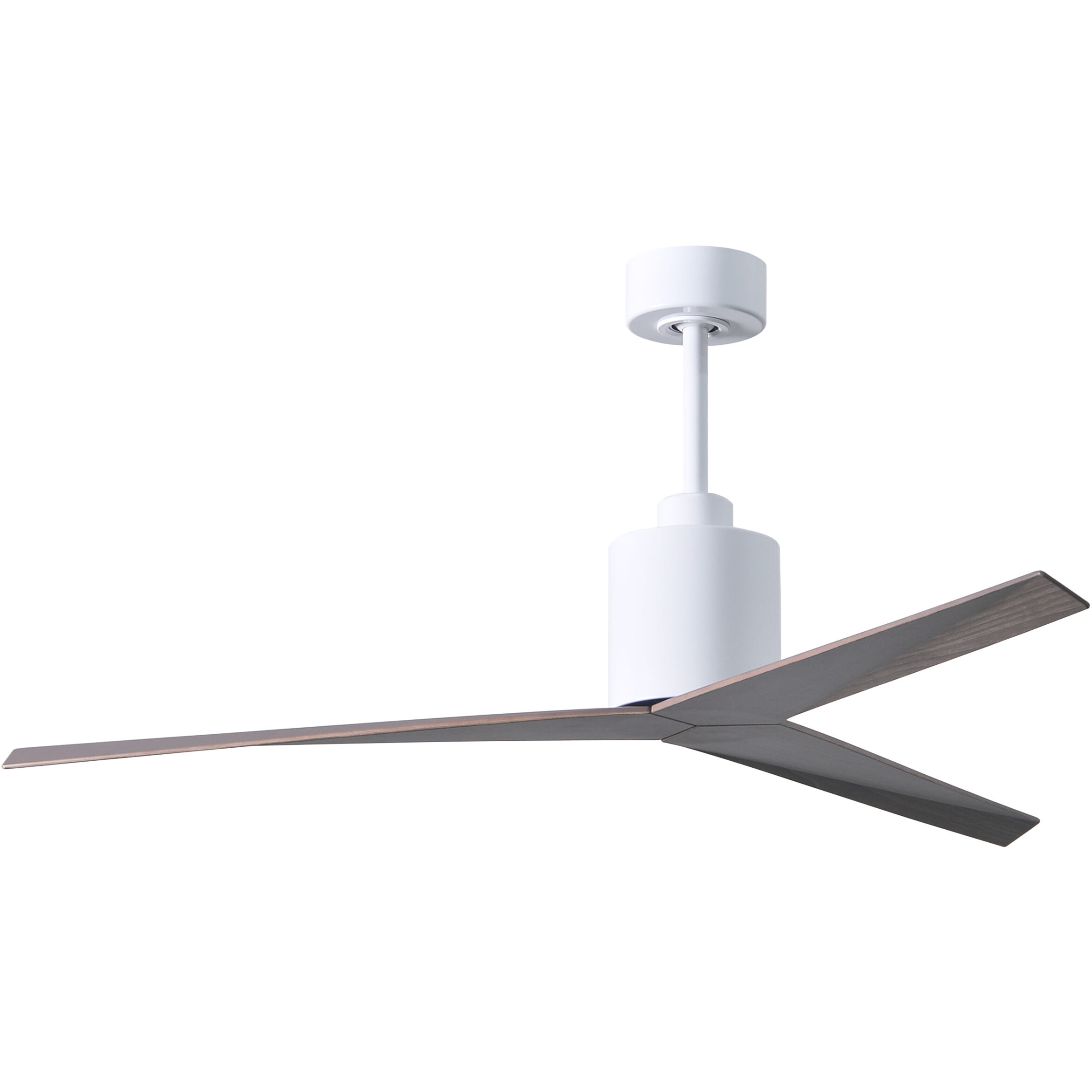 Atlas Eliza 56 inch Gloss White with Old Oak Tone Blades Ceiling Fan, Paddle Fan