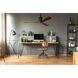 Atlas Patricia-3 52 inch Matte Black with Walnut Tone Blades Ceiling Fan, Atlas