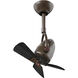 Atlas Diane 16 inch Textured Bronze with Matte Black Wood Blades Oscillating Directional Ceiling Fan