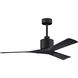 Atlas Nan 52 inch Matte Black Ceiling Fan