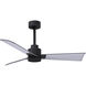 Atlas Alessandra 42 inch Matte Black with Brushed Nickel Blades Indoor/Outdoor Ceiling Fan