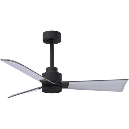Atlas Alessandra 42 inch Matte Black with Brushed Nickel Blades Indoor/Outdoor Ceiling Fan