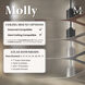 Atlas Molly 56 inch Brushed Nickel with Old Oak Tone Blades Ceiling Fan