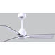 Atlas Alessandra 42 inch Matte White with Brushed Nickel Blades Indoor/Outdoor Ceiling Fan