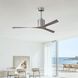 Atlas Molly 56 inch Brushed Nickel with Old Oak Tone Blades Ceiling Fan