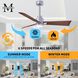 Atlas Alessandra-LK 56 inch Brushed Nickel with Walnut Blades Indoor/Outdoor Ceiling Fan