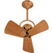 Matthews-Gerbar Bianca Direcional 16 inch Brushed Copper with Mahogany Blades Ceiling Fan, Matthews-Gerbar