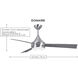 Atlas Donaire 52 inch Brushed Stainless with Silver Blades Indoor/Outdoor Ceiling Fan, 316 Marine Grade Stainless Steel