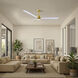 Atlas Alessandra - LK 72 inch Brushed Brass with Matte White Blades Ceiling Fan