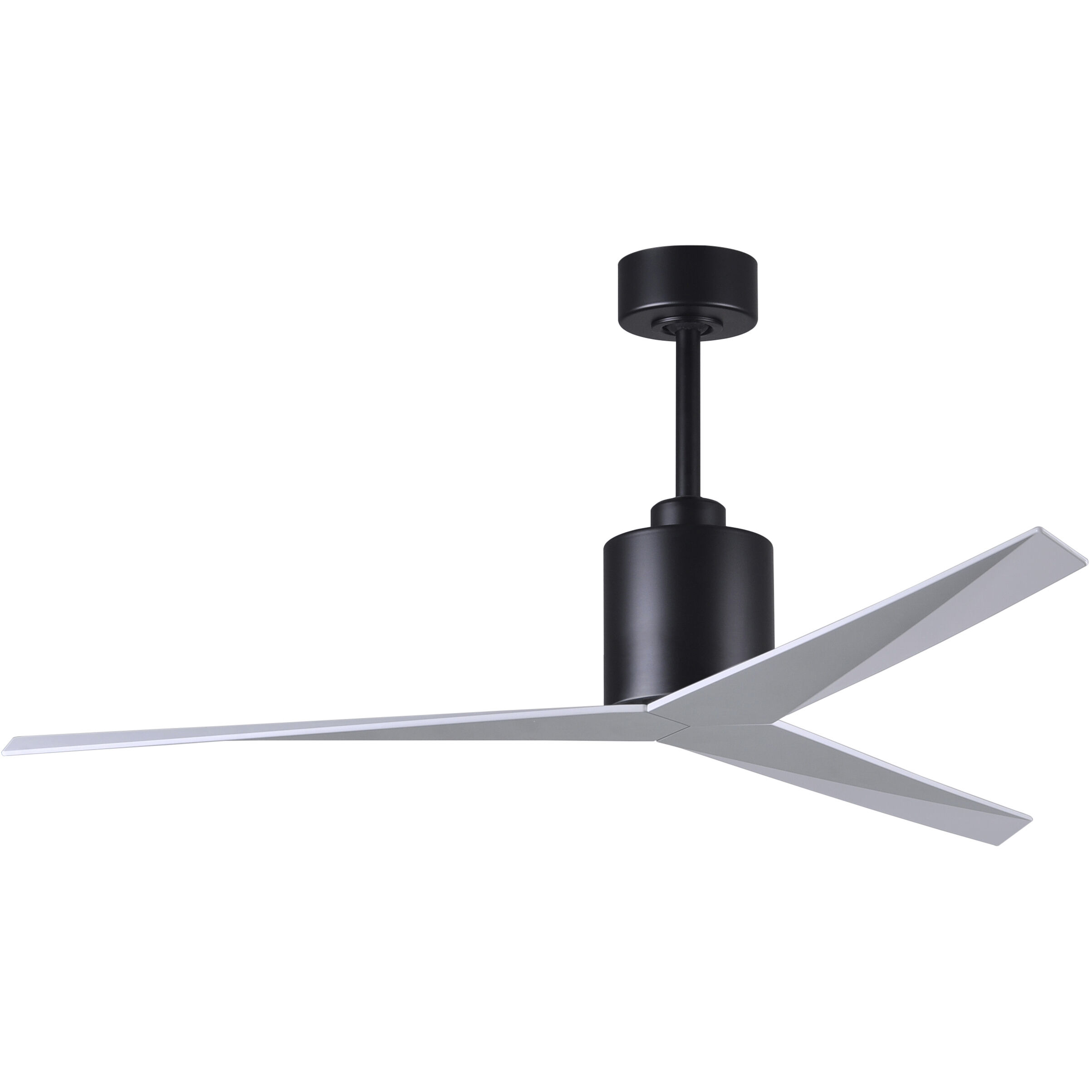 Atlas Eliza 56 inch Matte Black with Gloss White Blades Ceiling Fan, Paddle Fan