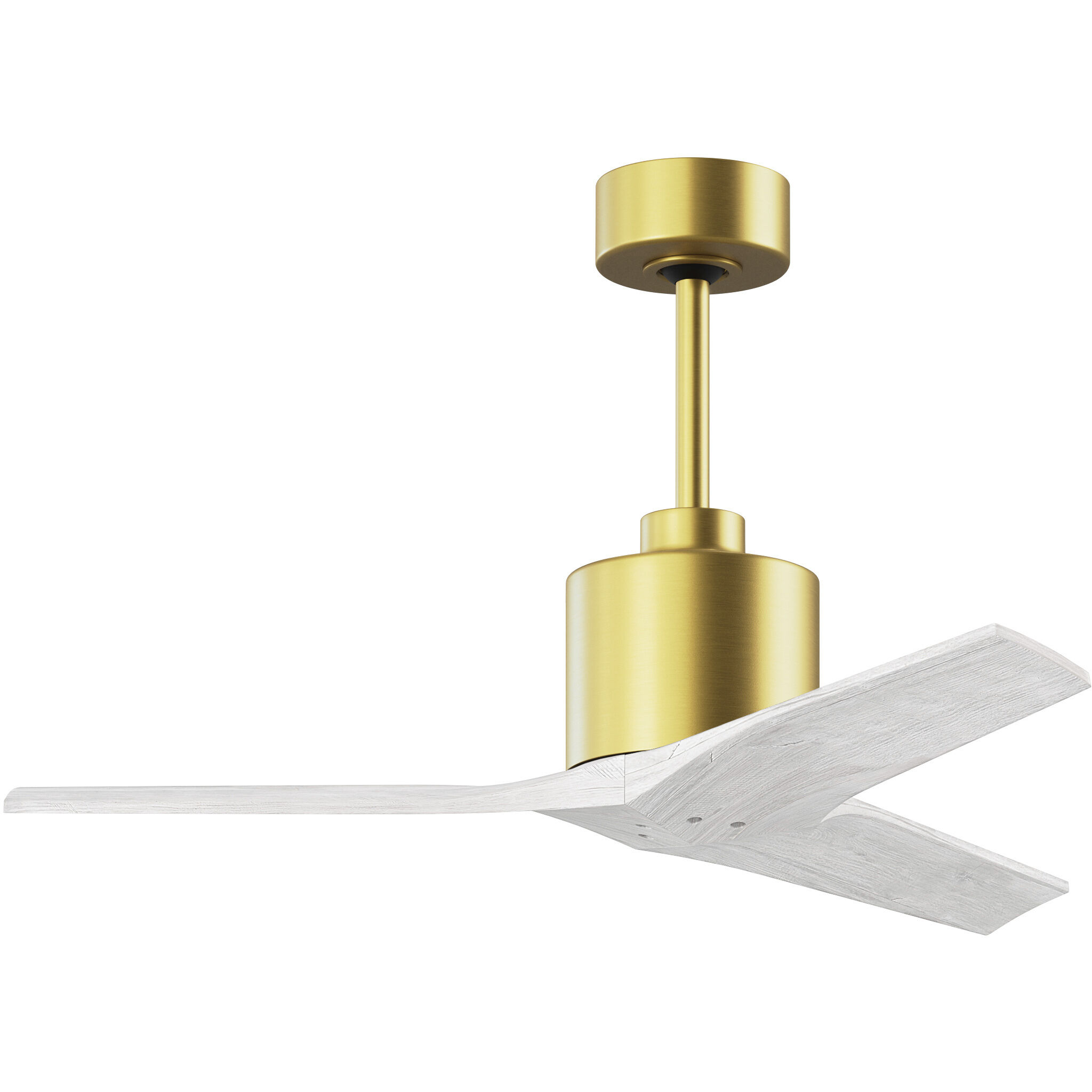 Atlas Mollywood 42 inch Brushed Brass with Matte White Blades Ceiling Fan