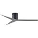 Atlas Eliza-H 56 inch Matte Black with Brushed Nickel Blades Flush Mount Ceiling Fan, Atlas