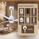 Atlas Alessandra-LK 56 inch Matte White Indoor/Outdoor Ceiling Fan