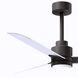 Atlas Alessandra-LK 42 inch Textured Bronze with Matte White Blades Indoor/Outdoor Ceiling Fan