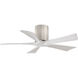 Atlas Irene-5H 42 inch Barn Wood Tone with Matte White Blades Flush Mount Paddle Fan