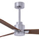 Atlas Alessandra 42 inch Brushed Nickel with Walnut Blades Indoor/Outdoor Ceiling Fan