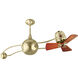 Matthews-Gerbar Brisa 2000 40 inch Polished Brass with Mahogany Blades Ceiling Fan, Matthews-Gerbar