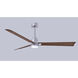 Atlas Alessandra-LK 56 inch Brushed Nickel with Walnut Blades Indoor/Outdoor Ceiling Fan